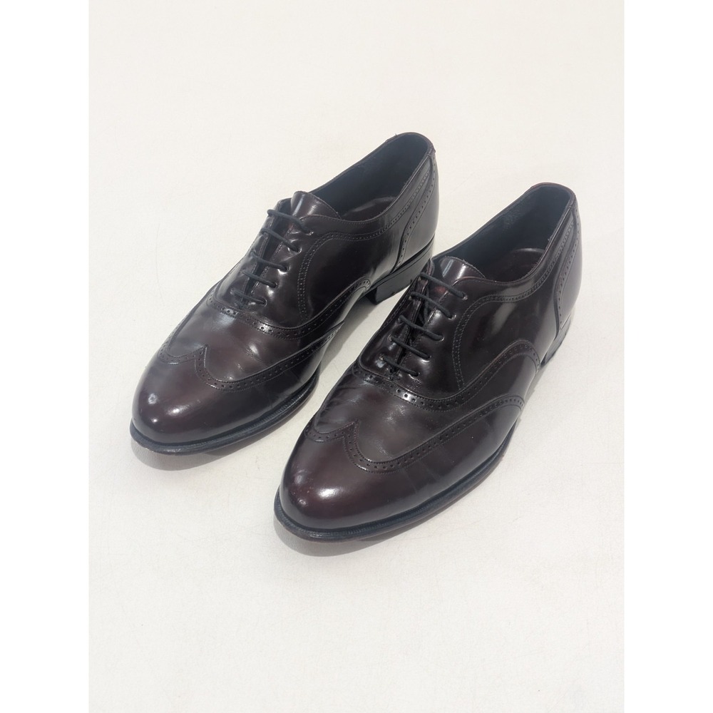 Johnston &‎ Murphy Men's Brown Leather Wingtip Oxford Dress Shoes Size 9M
